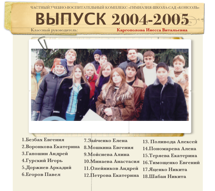 Выпуск 2004-2005 1